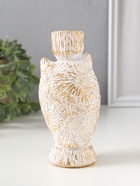 Подсвечник на 1 свечу «Филин. Золотые круги», d=2.2 см, полистоун, 7×6.5×14 см  (артикул 10875757)  большой выбор товаров оптом и в розницу по низким ценам с доставкой