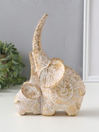 Фигура полистоун «Слон со слонёнком. Золотые круги», 15×7×20.5 см  (артикул 10875761)  большой выбор товаров оптом и в розницу по низким ценам с доставкой