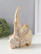 Фигура полистоун «Слон со слонёнком. Золотые круги», 15×7×20.5 см  (артикул 10875761)  большой выбор товаров оптом и в розницу по низким ценам с доставкой