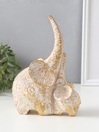 Фигура полистоун «Слон со слонёнком. Золотые круги», 15×7×20.5 см  (артикул 10875761)  большой выбор товаров оптом и в розницу по низким ценам с доставкой