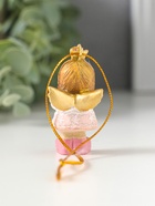 Фигурка - подвеска полистоун «Малышка-ангел в розовом платье, с сердцем в руках», ёлочная игрушка, 3×2.5×5.5 см  (артикул 10915749)  большой выбор товаров оптом и в розницу по низким ценам с доставкой