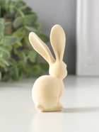 Фигурка полистоун, флок «Белый заяц», 3×4.5×8.5 см  (артикул 10915753)  большой выбор товаров оптом и в розницу по низким ценам с доставкой