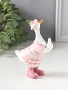 Фигурка полистоун «Гусыня в розовом платье с передником, с малышом», 6×4×9.5 см  (артикул 10915761)  большой выбор товаров оптом и в розницу по низким ценам с доставкой