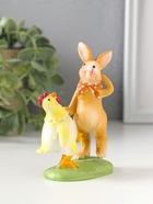 Фигурка полистоун «Зайчик и курочка танцуют на полянке», 8×3.5×10 см  (артикул 10915762)  большой выбор товаров оптом и в розницу по низким ценам с доставкой