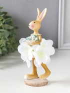 Фигурка полистоун «Зайка в цветочной юбочке, с капустой», 4.8×4.5×15.2 см  (артикул 10915765)  большой выбор товаров оптом и в розницу по низким ценам с доставкой