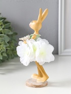 Фигурка полистоун «Зайка в цветочной юбочке, с капустой», 4.8×4.5×15.2 см  (артикул 10915765)  большой выбор товаров оптом и в розницу по низким ценам с доставкой