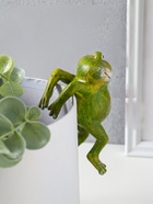 Фигурка для флорариума «Улыбающийся лягушонок», декор на кашпо, полистоун, 11.5×5×6 см  (артикул 10915773)  большой выбор товаров оптом и в розницу по низким ценам с доставкой