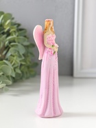 Фигурка полистоун «Девушка-ангел в розовом платье усыпанном цветами», 4×3.5×13 см  (артикул 10915774)  большой выбор товаров оптом и в розницу по низким ценам с доставкой