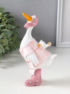 Фигурка полистоун «Гусыня в розовой косынке, с малышом на спине», 9×6.5×15 см  (артикул 10915783)  большой выбор товаров оптом и в розницу по низким ценам с доставкой