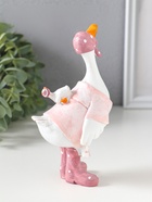Фигурка полистоун «Гусыня в розовой косынке, с малышом на спине», 9×6.5×15 см  (артикул 10915783)  большой выбор товаров оптом и в розницу по низким ценам с доставкой