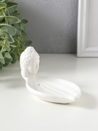 Подставка для благовоний керамика «Голова Будды», белая, 12×6.5×6 см  (артикул 10925441)  большой выбор товаров оптом и в розницу по низким ценам с доставкой