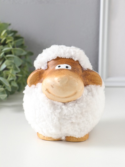 Фигурка керамика «Снежный барашек», 13.5×10.5×12 см