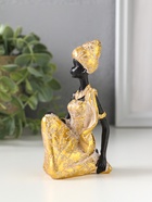 Фигурка полистоун «Африканка в золотом платье с белой патиной», чёрный, 7×5×11 см  (артикул 10928574)  большой выбор товаров оптом и в розницу по низким ценам с доставкой