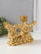 Нэцкэ фигурка полистоун «Дракон с шаром на монетах», под золото, 21×16.5×6 см  (артикул 10928578)  большой выбор товаров оптом и в розницу по низким ценам с доставкой