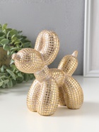 Сувенир полистоун "Воздушный шарик - собачка, в клеточку" золото 15х6,7х15 см - Фото 1