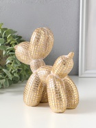 Сувенир полистоун "Воздушный шарик - собачка, в клеточку" золото 15х6,7х15 см - Фото 4