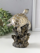 Фигурка полистоун «Морская черепаха в кораллах», бронза с белой патиной, 11.5×10.5×16 см  (артикул 10928581)  большой выбор товаров оптом и в розницу по низким ценам с доставкой