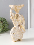 Подсвечник на 1 свечу «Слоны. Золотые круги», d=8 см, полистоун, 12×10×24 см  (артикул 10928583)  большой выбор товаров оптом и в розницу по низким ценам с доставкой