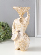 Подсвечник на 1 свечу «Слоны. Золотые круги», d=8 см, полистоун, 12×10×24 см  (артикул 10928583)  большой выбор товаров оптом и в розницу по низким ценам с доставкой