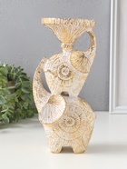 Подсвечник на 1 свечу «Слоны. Золотые круги», d=8 см, полистоун, 12×10×24 см  (артикул 10928583)  большой выбор товаров оптом и в розницу по низким ценам с доставкой