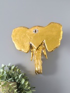 Панно настеное полистоун «Слон», интерьерный декор, золото с патиной, 22×7.5×22 см  (артикул 10928584)  большой выбор товаров оптом и в розницу по низким ценам с доставкой