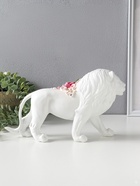 Фигура полистоун «Белый лев в розовых цветах», 30×8.5×17 см - Фото 4