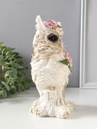 Фигура полистоун «Белая сова в цветах», 13×10×22 см  (артикул 10928587)  большой выбор товаров оптом и в розницу по низким ценам с доставкой