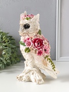 Фигура полистоун «Белая сова в цветах», 13×10×22 см  (артикул 10928587)  большой выбор товаров оптом и в розницу по низким ценам с доставкой