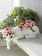 Фигура настольная полистоун «Белая кошка в цветах», на полку, 21×10.5×12.8 см  (артикул 10928589)  большой выбор товаров оптом и в розницу по низким ценам с доставкой