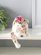 Фигура настольная полистоун «Белая кошка в цветах», на полку, 21×10.5×12.8 см  (артикул 10928589)  большой выбор товаров оптом и в розницу по низким ценам с доставкой