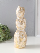 Фигура полистоун «Три совы - пирамида. Золотые круги», 11.5×11.5×32 см  (артикул 10928591)  большой выбор товаров оптом и в розницу по низким ценам с доставкой