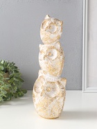 Фигура полистоун «Три совы - пирамида. Золотые круги», 11.5×11.5×32 см  (артикул 10928591)  большой выбор товаров оптом и в розницу по низким ценам с доставкой