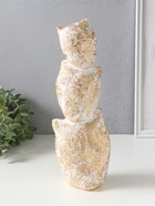 Фигура полистоун «Три совы - пирамида. Золотые круги», 11.5×11.5×32 см  (артикул 10928591)  большой выбор товаров оптом и в розницу по низким ценам с доставкой