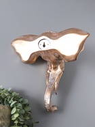 Панно настенное полистоун «Индийский слон с узорами», интерьерный декор, золото с патиной, 30.5×13×29.5 см - Фото 3