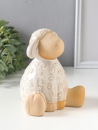 Копилка для денег керамика «Кудрявый барашек», беж, 11.6×11.2×13.4 см  (артикул 10925443)  большой выбор товаров оптом и в розницу по низким ценам с доставкой