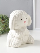 Копилка для денег керамика «Милый барашек с сердцем», белая, 17×11×15.1 см  (артикул 10925447)  большой выбор товаров оптом и в розницу по низким ценам с доставкой