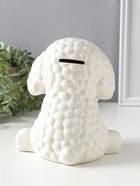 Копилка для денег керамика «Милый барашек с сердцем», белая, 17×11×15.1 см  (артикул 10925447)  большой выбор товаров оптом и в розницу по низким ценам с доставкой