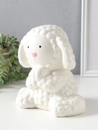 Копилка для денег керамика «Милый барашек с сердцем», белая, 17×11×15.1 см  (артикул 10925447)  большой выбор товаров оптом и в розницу по низким ценам с доставкой