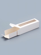 Коробка кондитерская для макарун, с ложементом, белая 18×5.5×5.5 см  (артикул 11000048)  большой выбор товаров оптом и в розницу по низким ценам с доставкой
