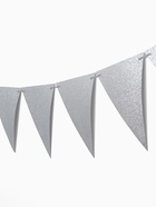 Гирлянда-флажки, серебро с блёстками, 500 см  (артикул 11001618)  большой выбор товаров оптом и в розницу по низким ценам с доставкой