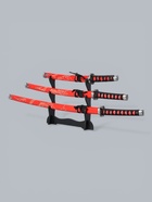 УЦЕНКА Сув. изделие катаны 3в1 на подставке, ножны дерево, дракон красные 54/81/100 см - Фото 4