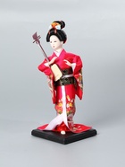 УЦЕНКА Кукла коллекционная «Японка в цветочном кимоно с музыкальным инструментом» 30×12.5×12.5 см 41 - Фото 3