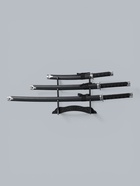 УЦЕНКА Сув. изделие катаны 3в1 на подставке, ножны кожзам, рептилия черная 47/70/89см - Фото 2