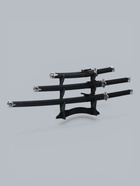 УЦЕНКА Сув. изделие катаны 3в1 на подставке, ножны кожзам, рептилия черная 47/70/89см - Фото 3