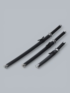 УЦЕНКА Сув. изделие катаны 3в1 на подставке, ножны кожзам, рептилия черная 47/70/89см - Фото 6