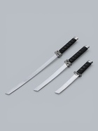 УЦЕНКА Сув. изделие катаны 3в1 на подставке, ножны кожзам, рептилия черная 47/70/89см - Фото 8