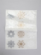 УЦЕНКА Набор наклеек новогодних «Снежинки» 12 шт. в наборе, белые, золото, серебро, 9×9 см - Фото 3