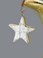 УЦЕНКА Сувенир керамика свет «Гном в золотом колпаке со звездой» белый 11.6×10.7×19.3 см - Фото 6