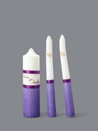 УЦЕНКА Набор свадебных свечей «Совет да любовь» фиолетовый: родительские 1.8×17.5; очаг 4×13.5 - Фото 2