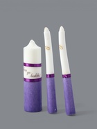 УЦЕНКА Набор свадебных свечей «Совет да любовь» фиолетовый: родительские 1.8×17.5; очаг 4×13.5 - Фото 3